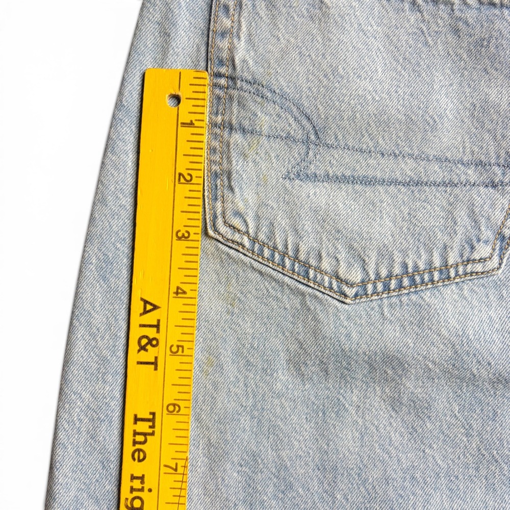 American Eagle Womens Low Rise Maxi Denim Skirt Light Wash Front Slit Size 2 - Picture 10 of 10